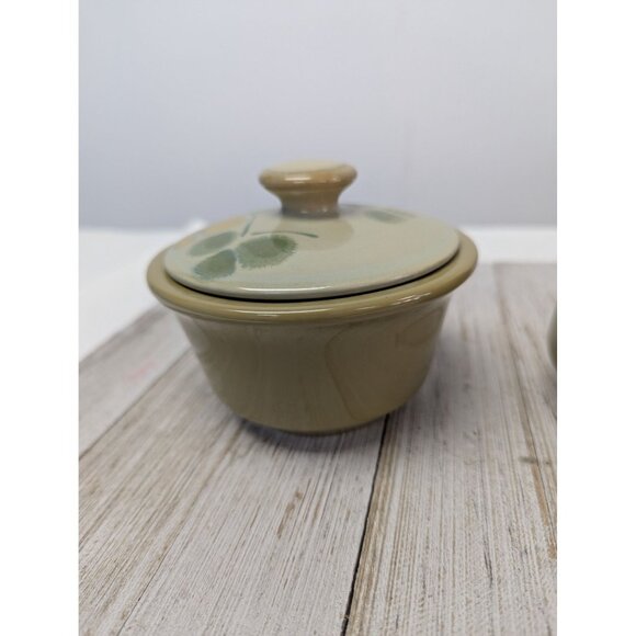 Vintage Set of Franciscan Earthenware Pebble Beach Sugar Dish and Creamer - Picture 3 of 10